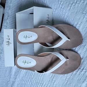 Style & Co. White sandal shoes